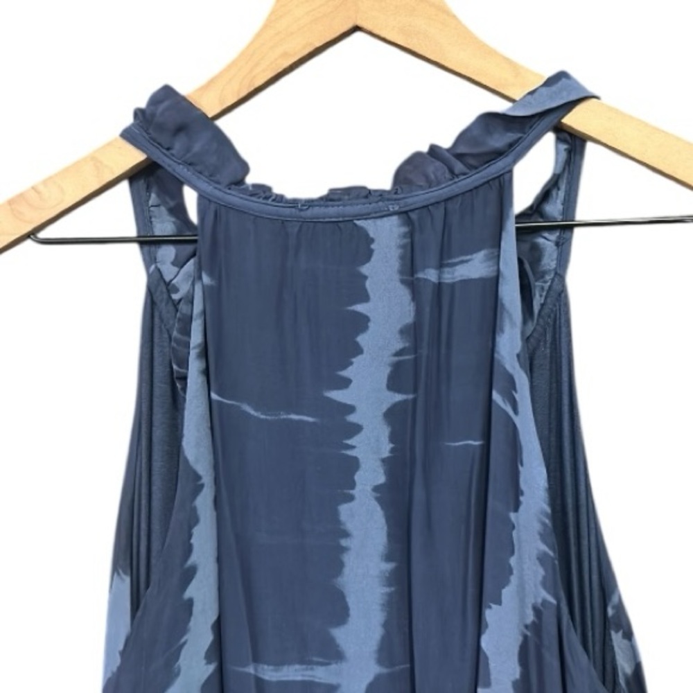 Sofia Made In Italy Sleeveless Blouson Mini Dress Blue Tie Dye Size Small - Picture 10 of 12